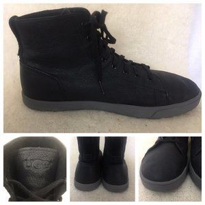 UGG Steiner high tops black Leather lace up No. 1013311 mens US size 13 EUR 47